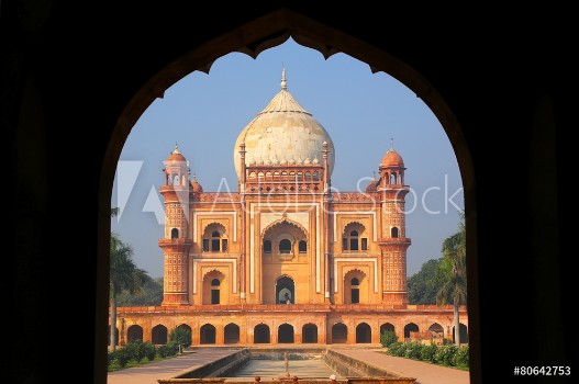 Picture of Tomb of Safdarjung seen from main gateway New Delhi India